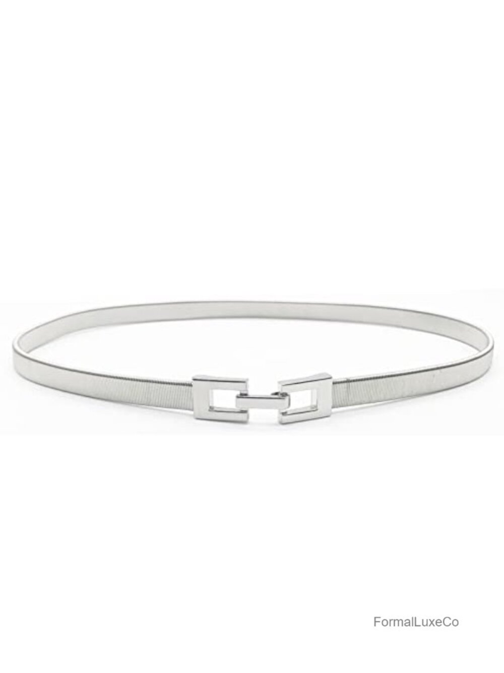 Skinny Metal Waist Belt for Women Dress Elastic Stretch Chain Belts